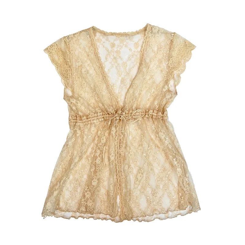 Now or Never Lace Tie-up Vest