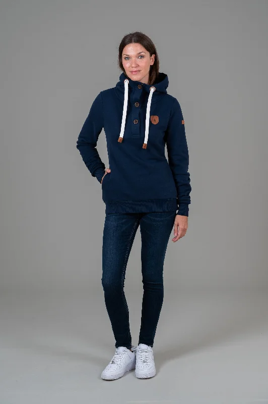 Today’s Deal Jas Oxford Blue Button Neck Hoodie