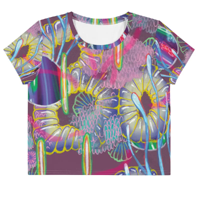 Can't Be Beat Alien Lights Crop Tee