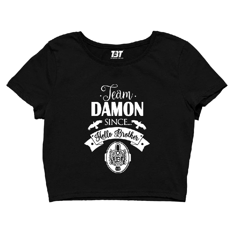 Today Only The Vampire Diaries Crop Top - Team Damon
