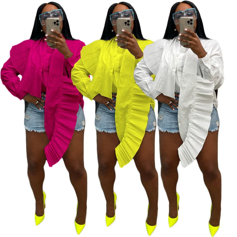 Weekend Discounts to Delight 2022 Summer Fashion Loose Casual Button Up White Women's Shirts