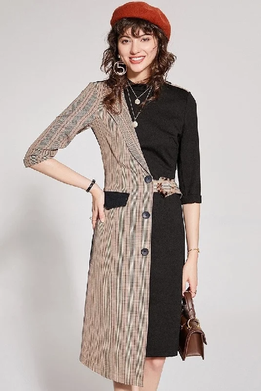 Weekend Deals That Amaze Color Block Belted Dress