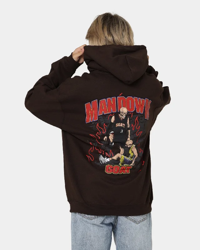 Weekend Deals That Sizzle Goat Crew Man Down Hoodie Brown
