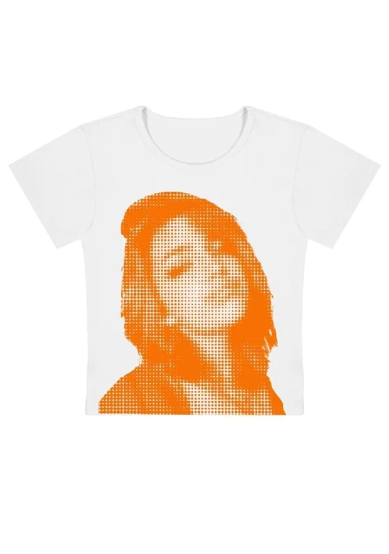 Deep Discounts Custom Pixel Portrait Y2k Baby Tee