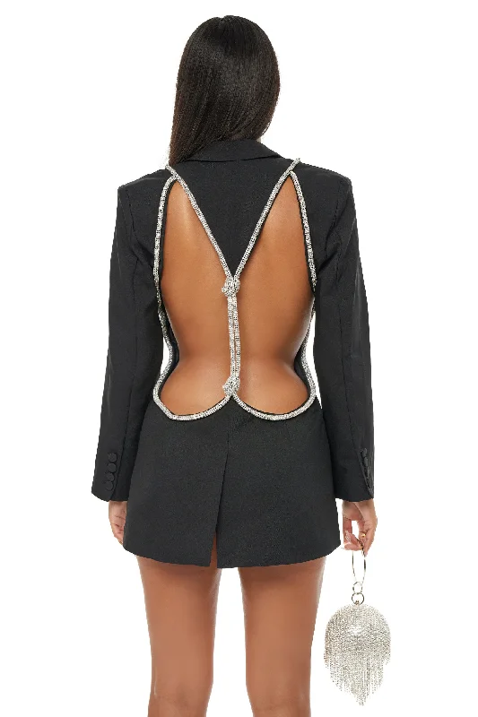 Deep Discounts Belle Backless Diamond Blazer