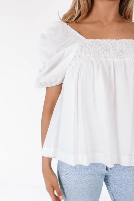 Weekend Bargains to Relish Good Afternoon Top - White