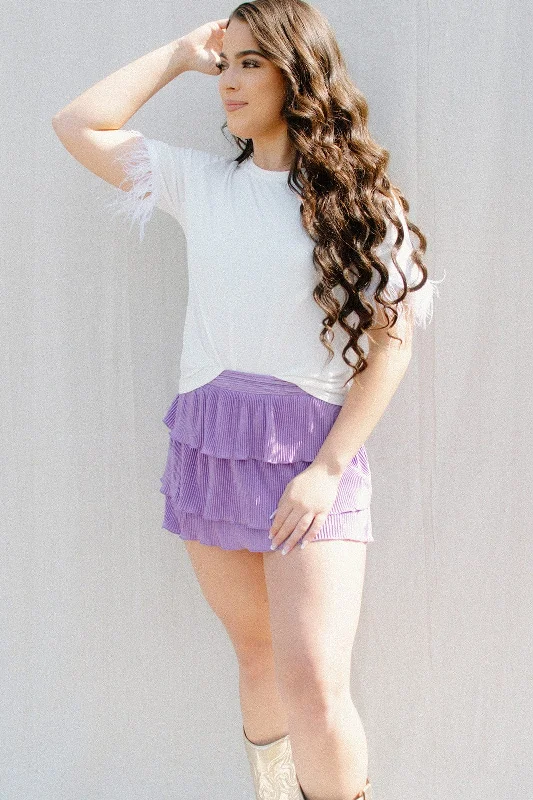 Limited Stock White Feather Sleeve Tee