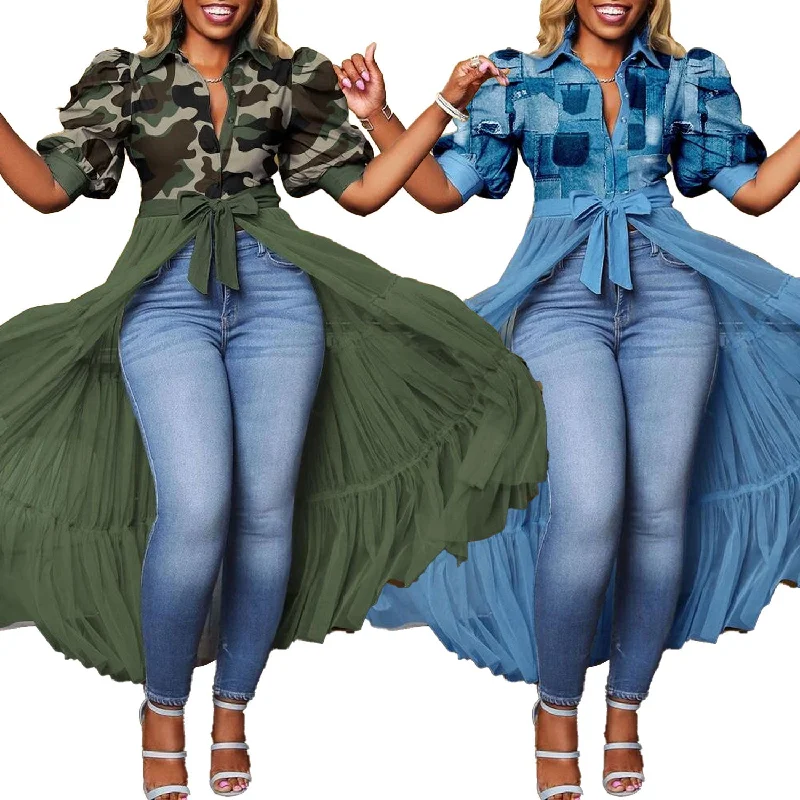 Weekend Specials Just for You Women plus size clothing patchwork mesh women's polo shirts women summer tops