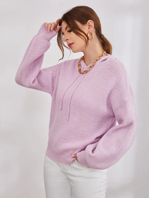 Weekend-Only Price Drops Casual Plain Drawstring Long Sleeve Hooded Regular Women Sweater Weekend-Only Price Drops Casual Plain Drawstring Long Sleeve Hooded Regular Women Sweater