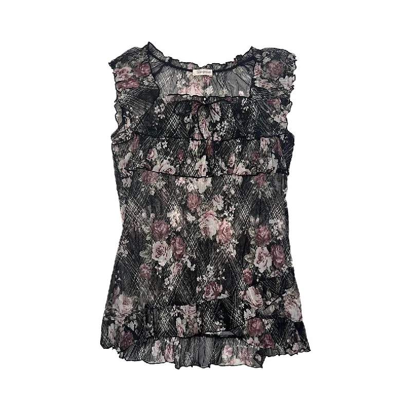 Super Sale Floral Square Neck Vest