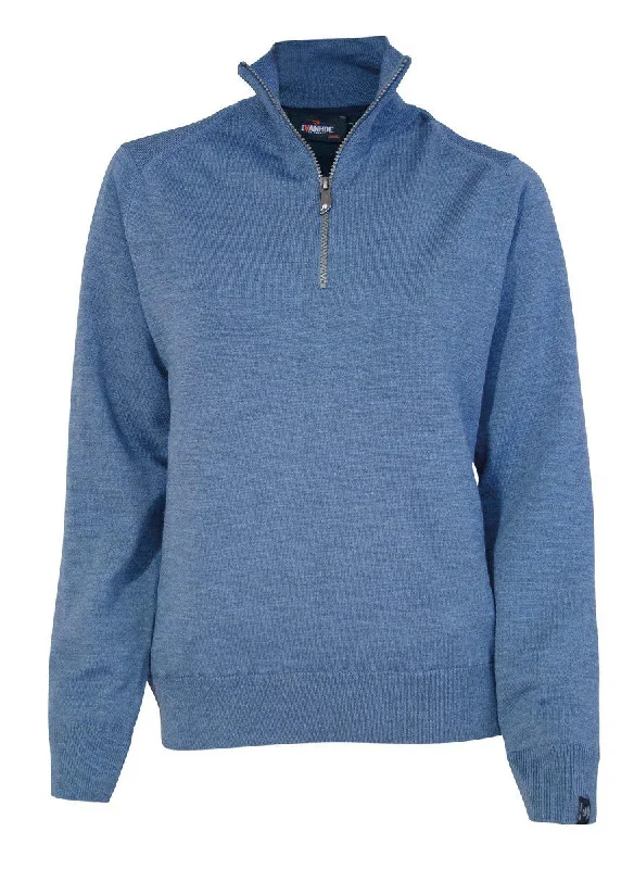 Weekend Specials to Delight WILMA WINDBREAKER, 100% MERINOWOLLE — DENIM