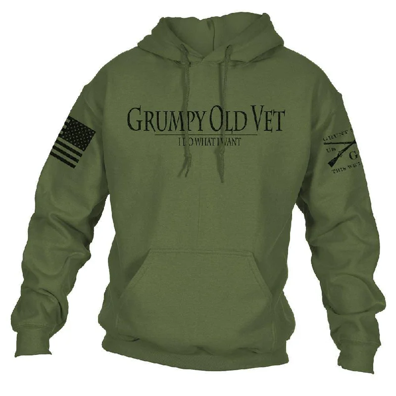 Weekend Savings Spectacular Grumpy Old Vet Hoodie - Military Green