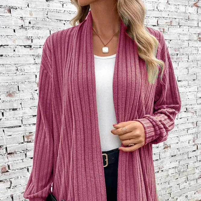 Weekend Shopping Made Better Long Sleeve Solid Colour Loose Cardigan Jacket Wholesale Womens Clothing Weekend Shopping Made Better Long Sleeve Solid Colour Loose Cardigan Jacket Wholesale Womens Clothing