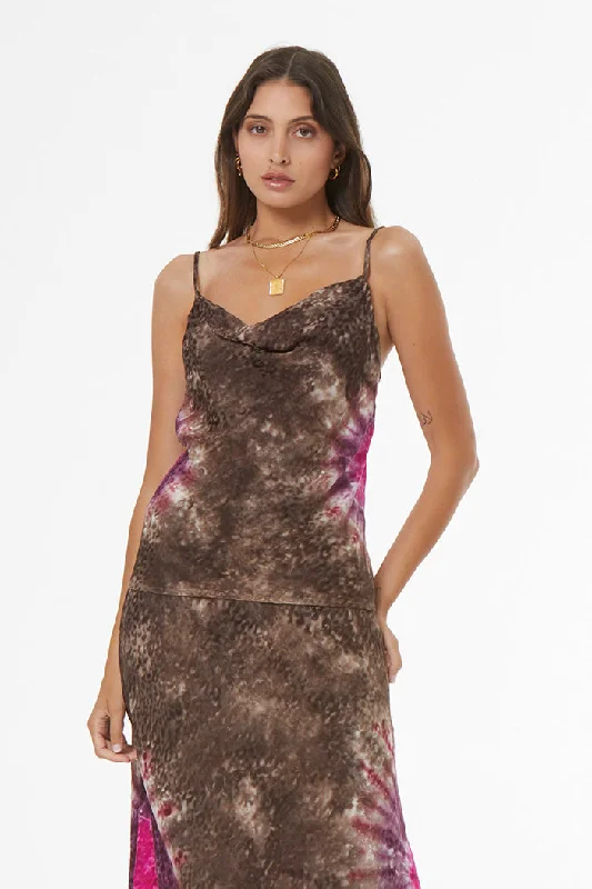 Midnight Madness Emmet Cheetah Jacquard Tank // Clay Solar Flare Wash