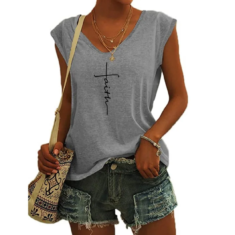 Can't Beat Faith Heart shirts for women drop  t-shirts american clothing tshirts with tshirt custom logo printed y2k cotton shirt