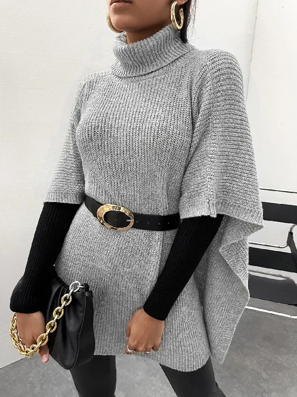 Deal Explosion Casual Plain Asymmetrical Three Quarter Length Sleeve High Neck Asymmetrical Long Women Sweater Deal Explosion Casual Plain Asymmetrical Three Quarter Length Sleeve High Neck Asymmetrical Long Women Sweater
