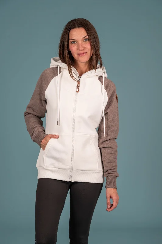 Steals and Deals Tori Full-Zip Hoodie Choco Ivory