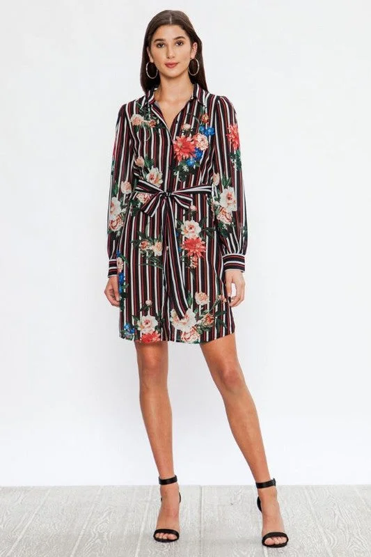 Sale Event Mixed Print Shirt Dress