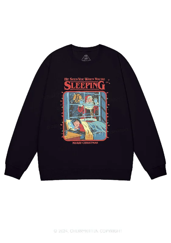 Deal of the Day Santa Claus Sees You Y2K Sweatshirt Cherrykitten