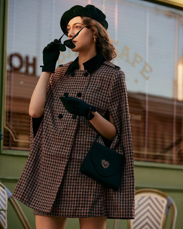 Exclusive Weekend Offers Inside The Double-breasted Plaid Cape Coat
