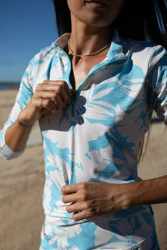 Super Deal PERFORMANCE LONG SLEEVE TOP WITH QUARTER ZIP-Molokai