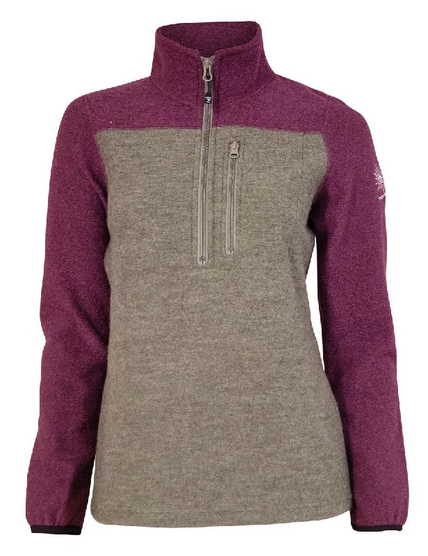 Weekend Discounts to Delight ZELDA HALF ZIP  — RED CABBAGE
