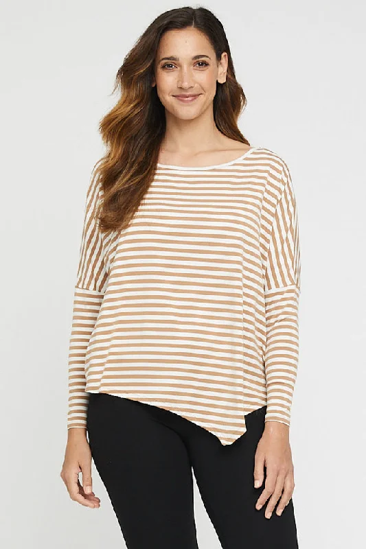 Low Prices Relax Boatneck - Biscuit Stripe