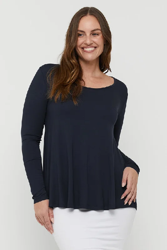 Quick Sale Paige Top - Dark Navy