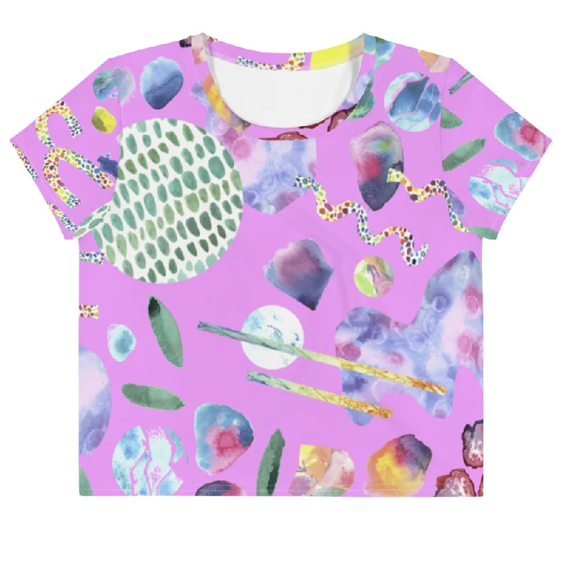 Discount Mania Bubblegum Garden Crop Tee