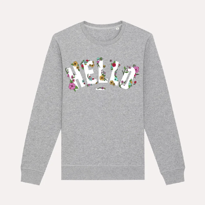 Online Exclusive Grey Floral Hello Sweatshirt