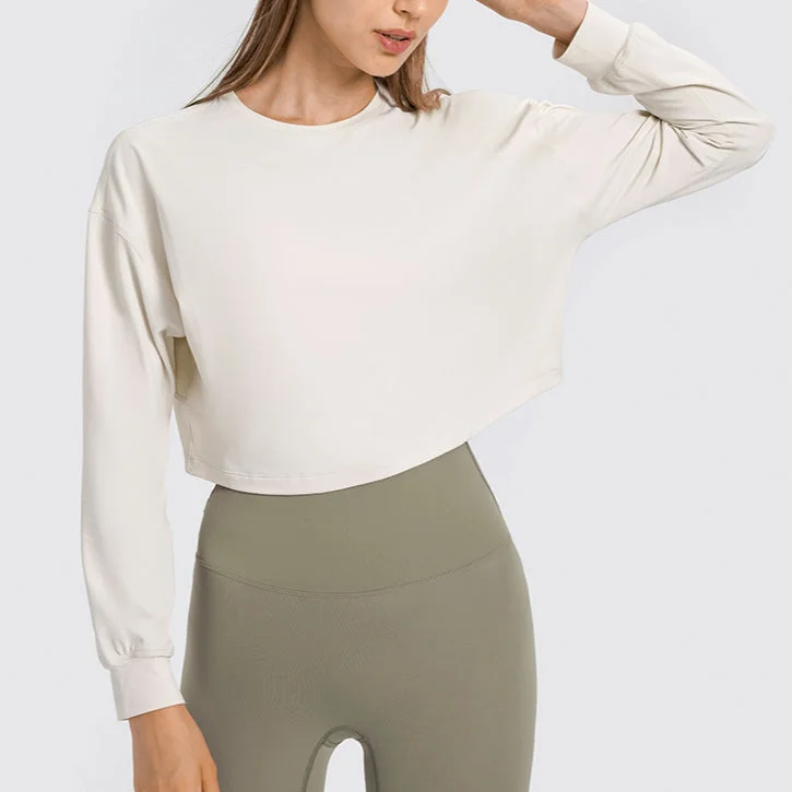 Best Bargains Round Neck Lightweight Sports T-Shirts Loose Yoga Top Wholesale Womens Tops