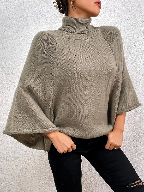 Fantastic Deals Casual Plain Three Quarter Length Sleeve High Neck Regular Women Sweater Fantastic Deals Casual Plain Three Quarter Length Sleeve High Neck Regular Women Sweater