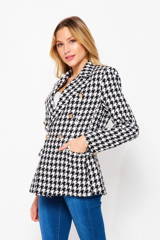Weekend Savings Spectacle Cindy Houndstooth Blazer