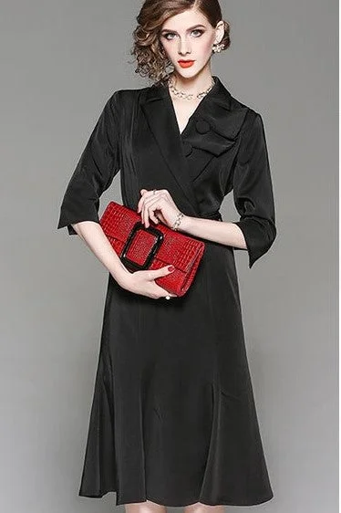 Super Sale Fashion Collar Dress W/ Belt