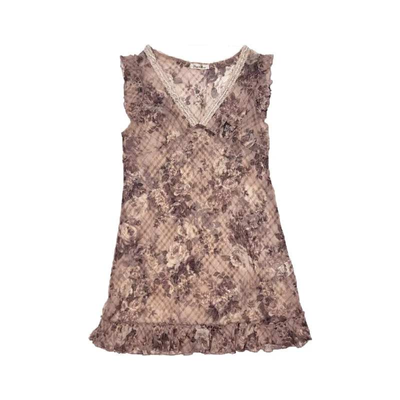 Weekend Savings Spectacular Floral V-neck Mesh Vest