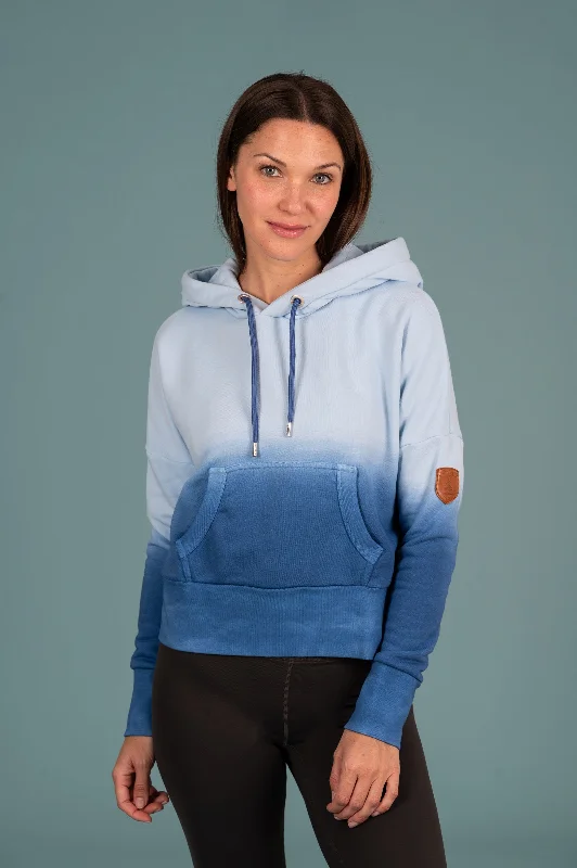 Major Savings Zenni Dip Dyed Cropped Hoodie Indigo