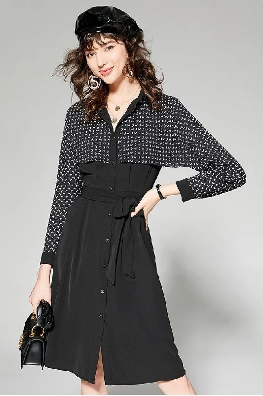 Weekend Specials to Snag Button Dress W/ Contrast Top