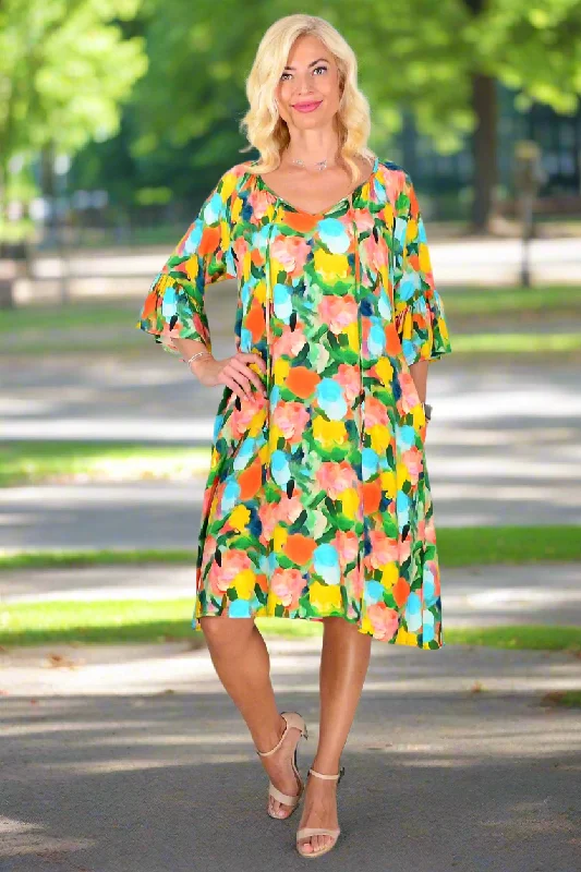 Friends and Family Sale Monet Tunic Pocket Dress