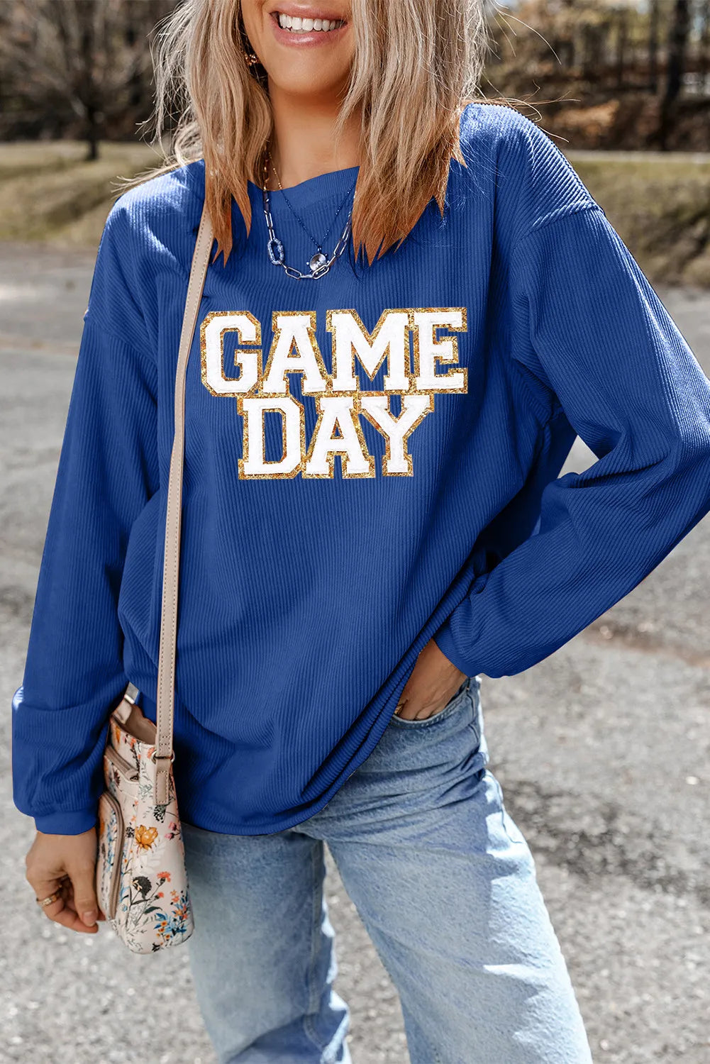 Price Drop GAME DAY Women's Graphic Long Sleeve Sweatshirt