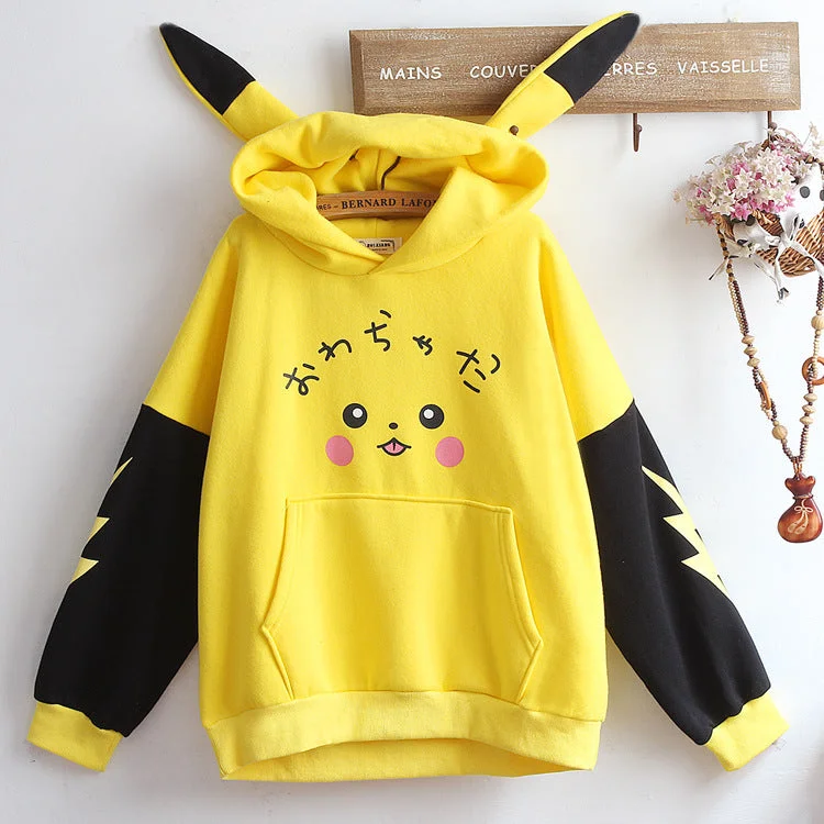 Special Savings Pokemon Pikachu Yellow Hoodie AD10058