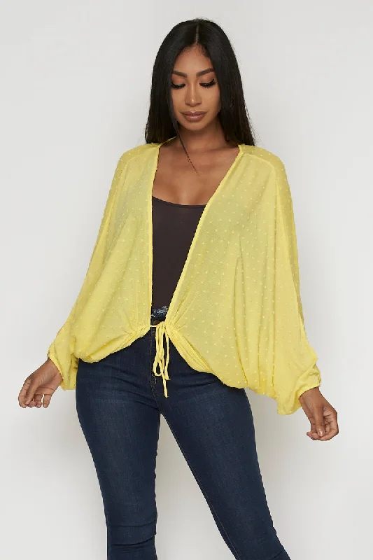 Unmissable Offer Butterfly Sleeve Cardigan-3/4 Top - Cover Up (FL20F381)