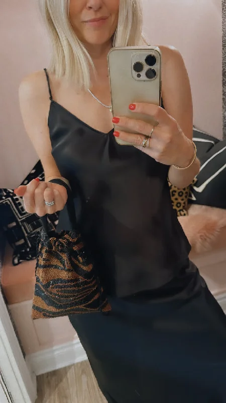 Now or Never V-Neck Silk Cami