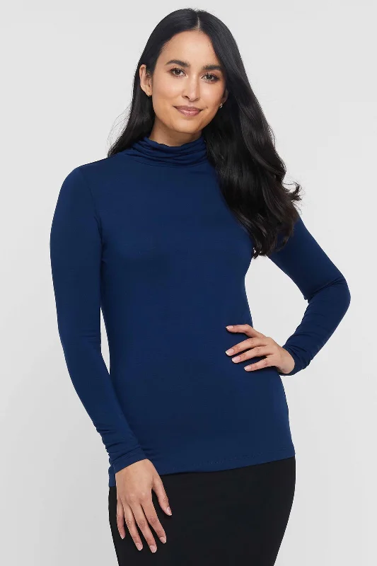 Unbeatable Deal Bamboo Turtle Neck - Navy