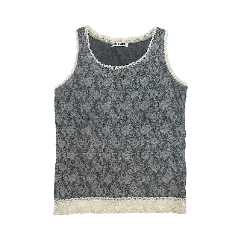 Weekend Deals That Sizzle Lace Trim Tank Top