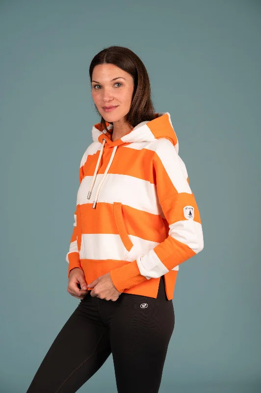 Sale Event Hydron Cropped Hoodie Striped Tangerine