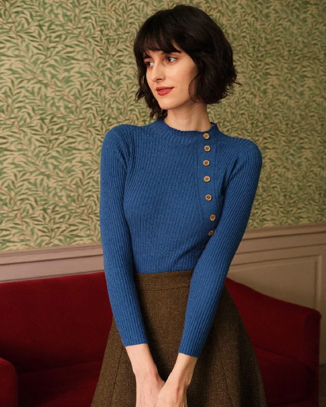 Shop and Save The Solid Mock Neck Ribbed Knit Top