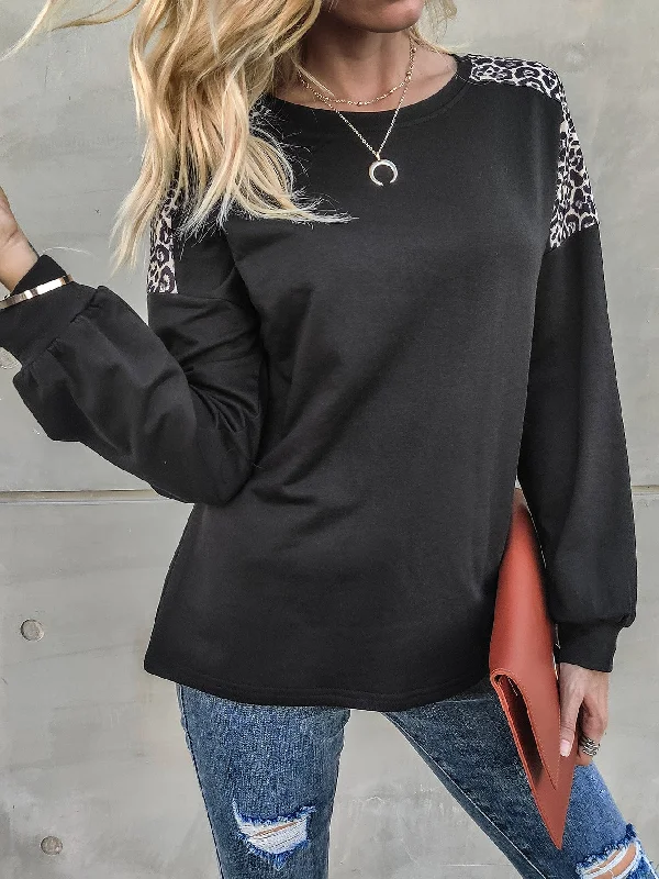 Shop the Weekend Away Casual Leopard Long Sleeve Round Neck Regular Women Sweatshirt Shop the Weekend Away Casual Leopard Long Sleeve Round Neck Regular Women Sweatshirt