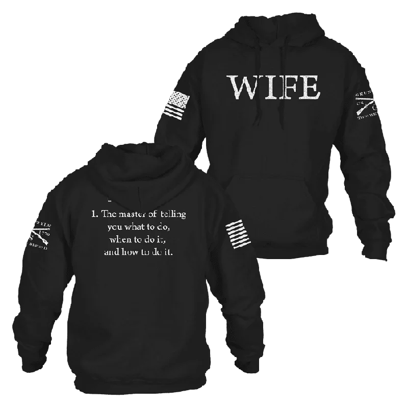 Weekend Deals That Excite Women's Wife Defined Hoodie - Black
