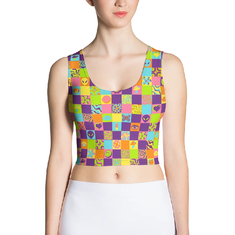 The Best Prices Disco Squares Crop Top