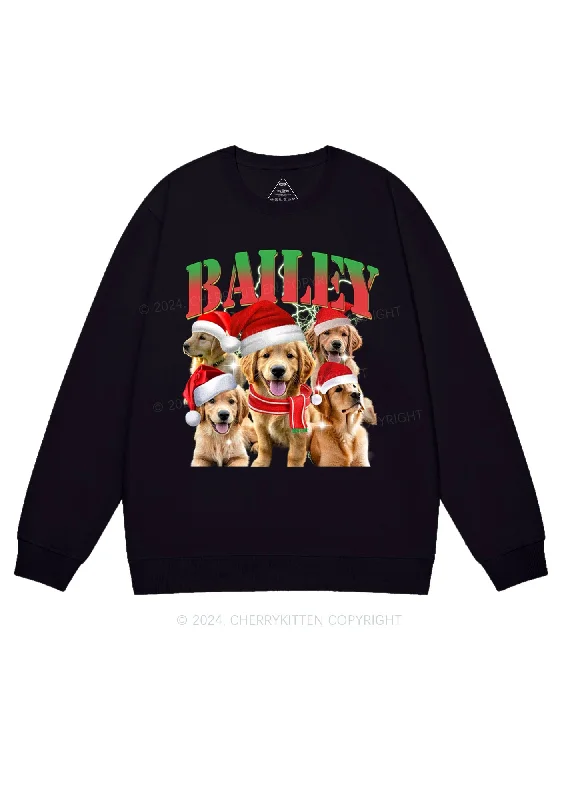 Steal Deal Christmas Custom Pet Photo Y2K Sweatshirt Cherrykitten